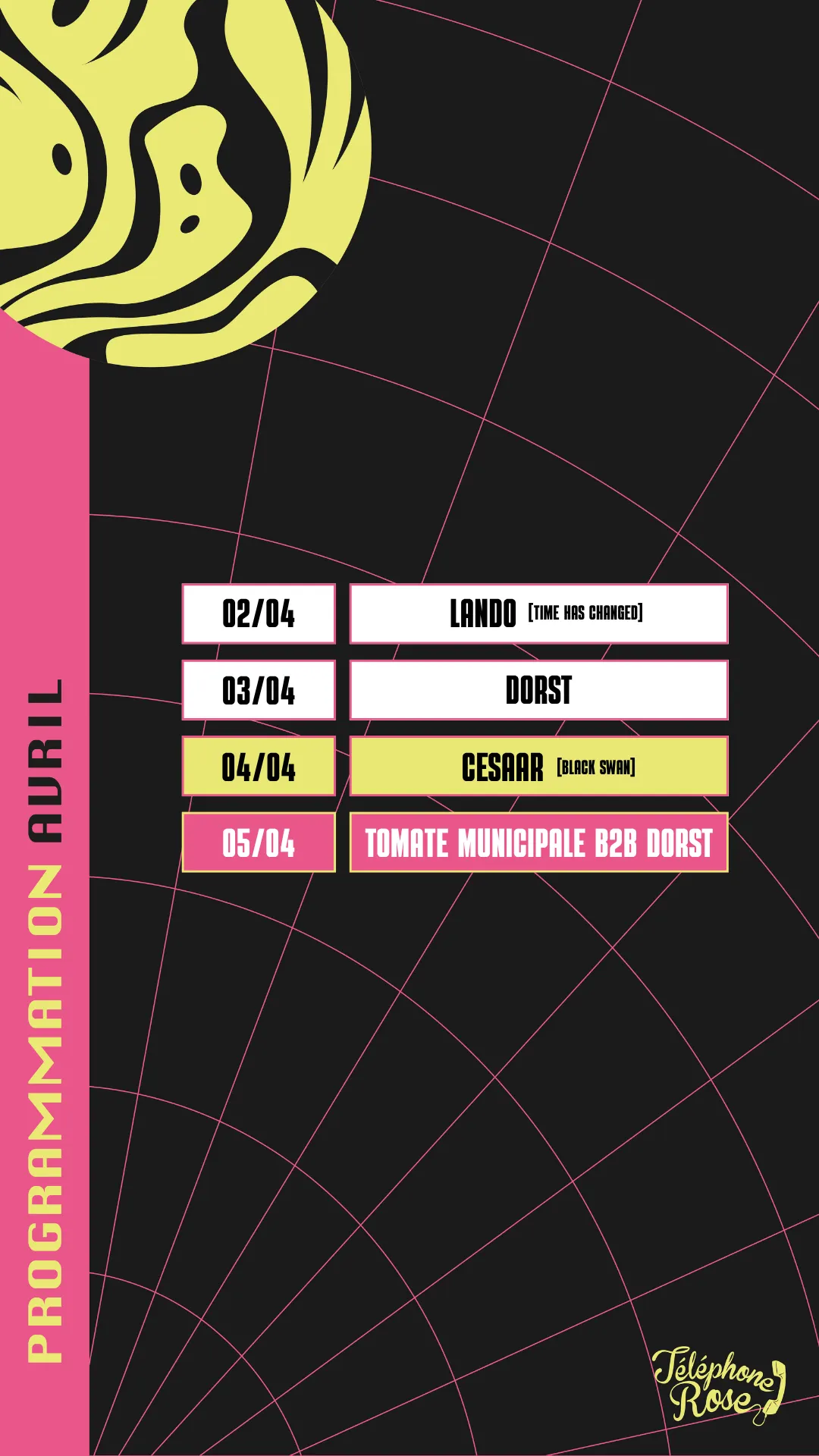 02, 03, 04 et 05 Avril