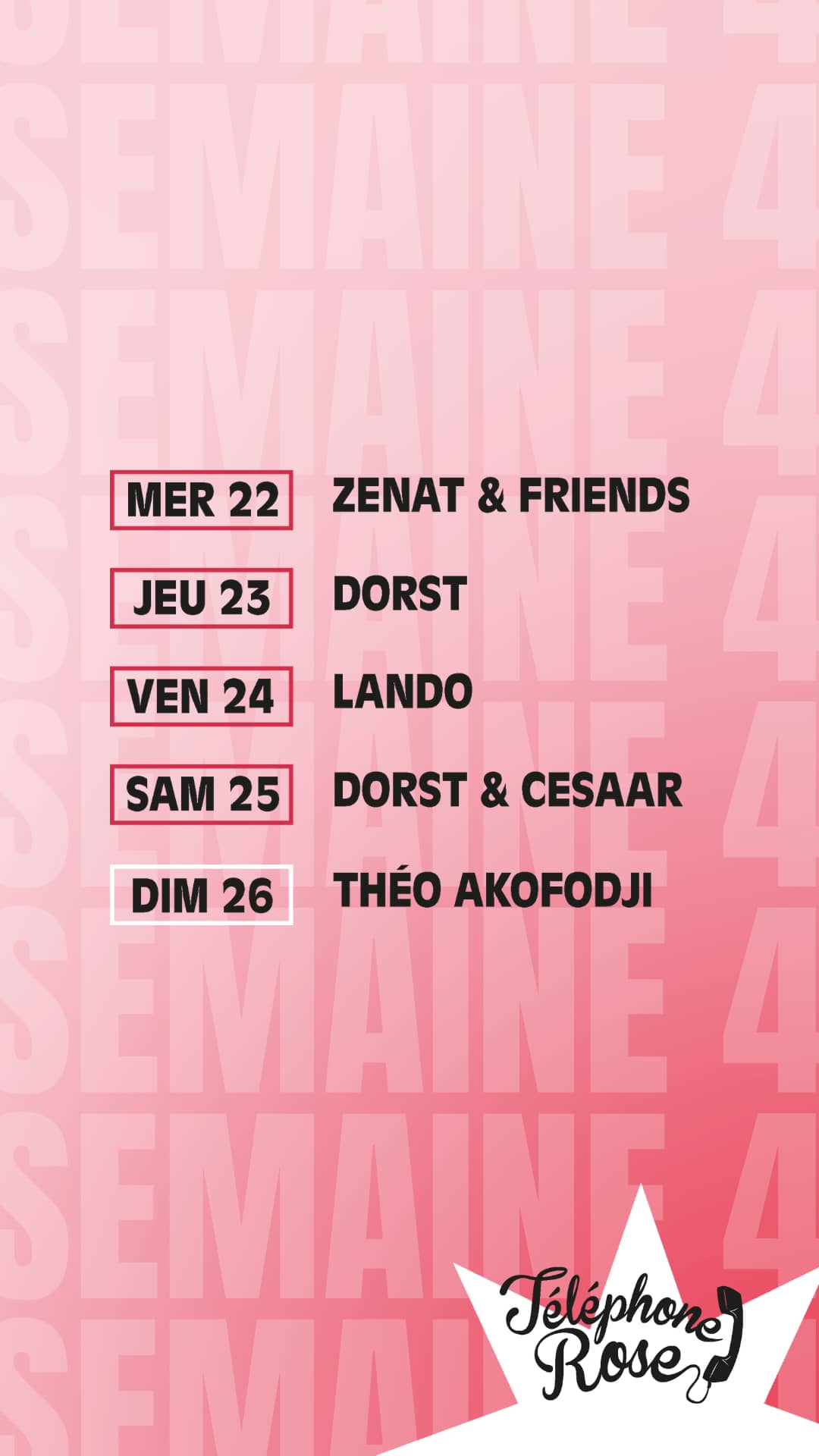 22, 23, 24, 25 et 26