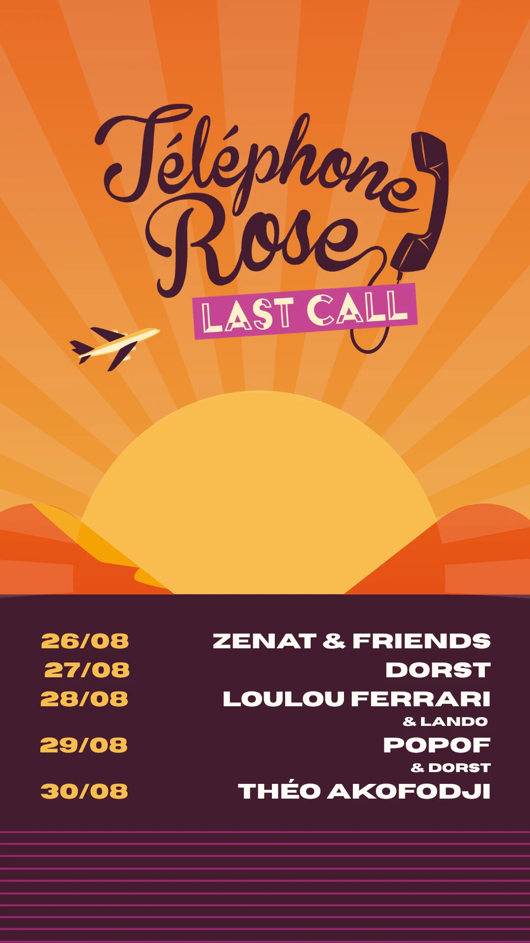 26, 27, 28, 29 et 30 Août