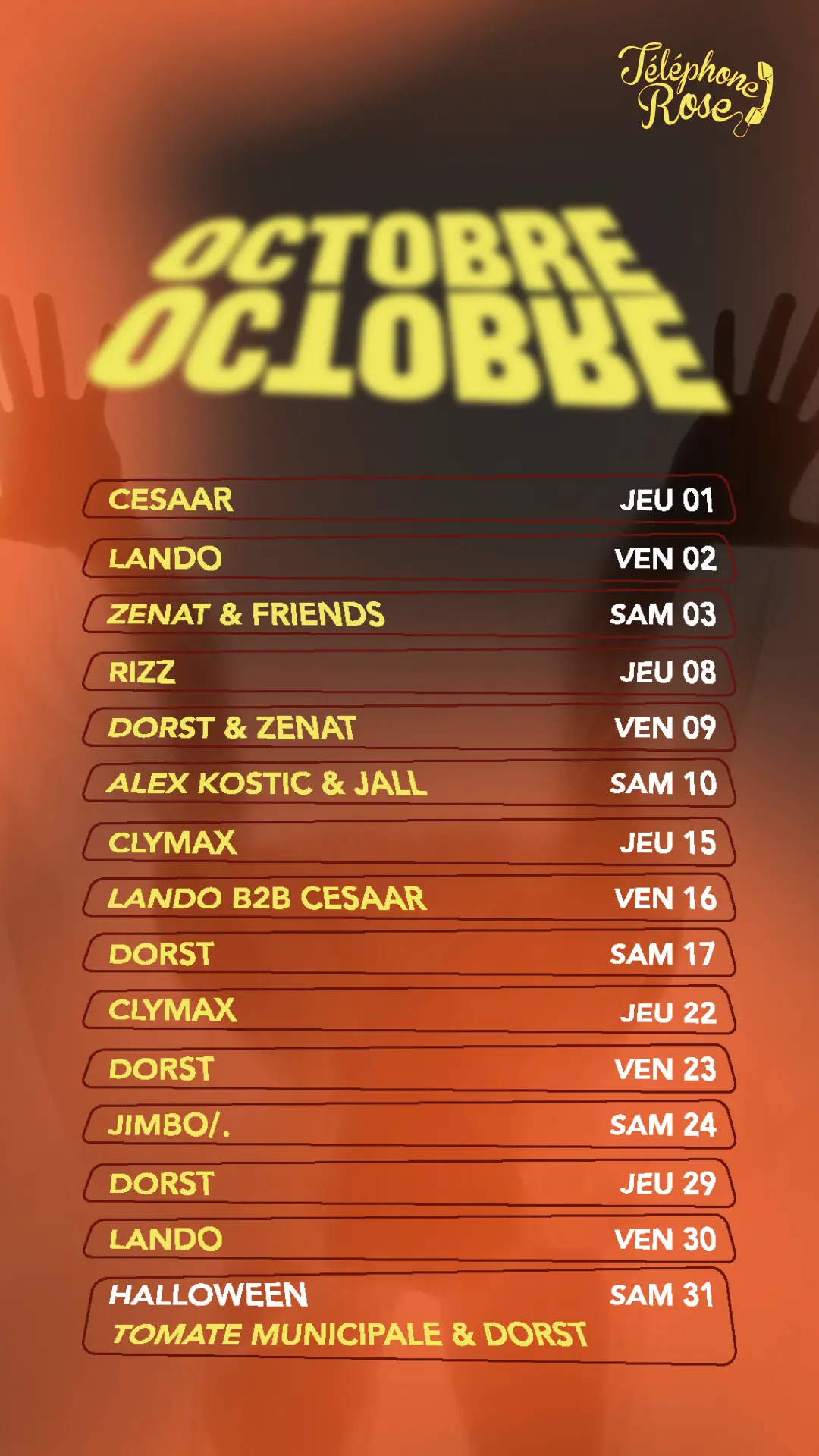 programme octobre 2026 téléphone rose